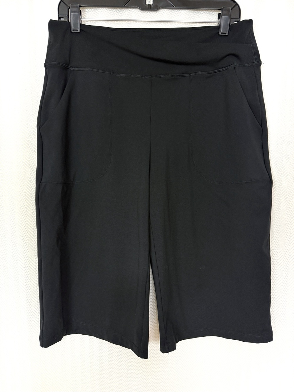 G4Free Women’s Black Stretch 14” Inseam Longline Shorts Size XL (16/18)